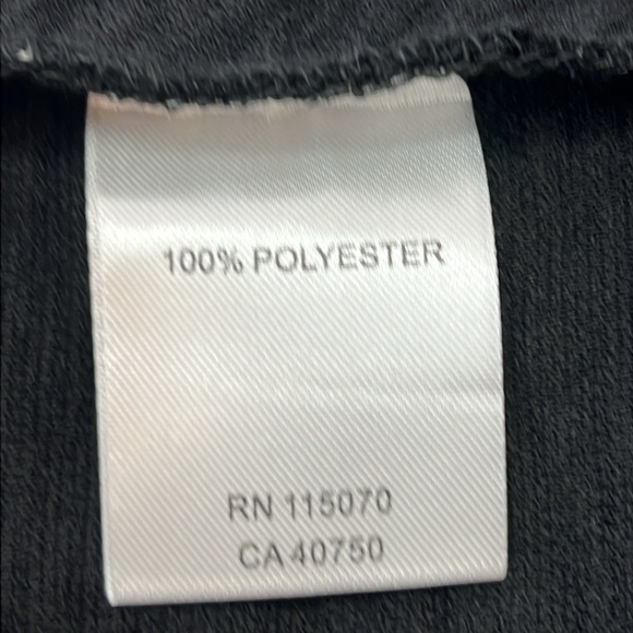 Nina Leonard Notched Neck Tunic Women’s Sz S Black Textured Polyester Knit - Picture 9 of 12